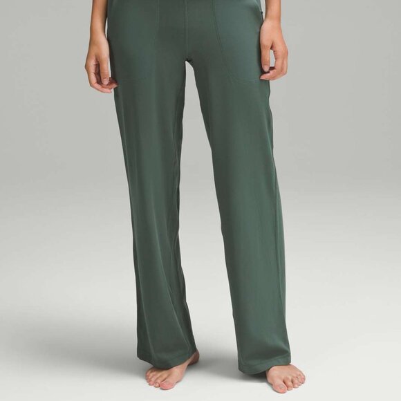 Lululemon Align High-Rise Wide-Leg Pant Size 14 Dark Forest Green $128 Lounge - Picture 1 of 5